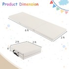 Tri-fold Folding Exercise Mat 6 Ft X 2 Ft Portable Gymnastics Tumbling Yoga Grey