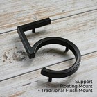 5 Inch Floating  House Number  Mailbox Door  Numbers Sign  Metal Modern Black