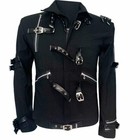 Halloween Dance Michael Concert Bad Jacket Punk Rivet Black Outwear Impersonator