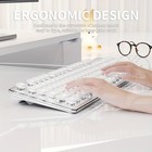 White Wired Usb Compact Led Backlit Silent Membrane Gaming Keyboard For Laptops