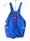        Vintage Oshkosh Bgosh Shortalls Boys Size 24m Denim Bubble Airplane Toddler 2