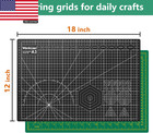 Self-healing Cutting Mat 18  X 12  5-layer Double-sided Rotary Mat  green   Blac