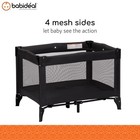 Babideal Portable Baby Playpen Foldable Mesh Play Yard With Padded Mat Black