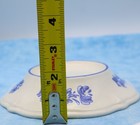 Pfaltzgraff Yorktowne Pedestal Base Stand 7  Scalloped Blue Floral Stoneware Usa