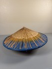 Vintage Japanese Jingasa Samurai Bamboo Hat Width 16   