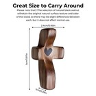 Vrouwengeld 2pcs Wooden Pocket Cross My Heart  Stress Relief Cross Fidget  Wo   