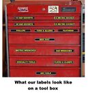 125a -mechanics Magnetic Tool Box Labels  Best Deal  Top Quality  Easy To Read  