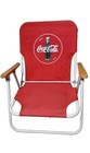 Vtg Coca Cola Coke Lawn Chair Metal Wood 1998 Collapsible 90 s Retro Folding
