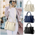 New Women Large Pu Leather Tote Bag Commute Handbag Shoulder Satchel Bag Elegant