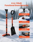 42  Extendable Snow Broom  180   Pivot Head  Non-slip Grip  Brush   Scraper
