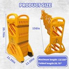 Commercial Portable Safety Barrier  13ft Expandable Mobile Barricade W  2 Wheels