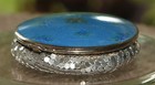 Vintage Art Deco Cloissione Mesh   Enamel Powder Compact With Mirror