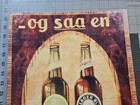Vintage Carlsberg Beer Poster Denmark Lager Bottles Advertising Print Wall Art