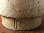 Millinery Rounded Wood Hat Block Mold Form Antique Vintage No-440