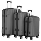 Luggage Sets 3 Piece Hardside Carry On Suitcase Sets With Spinner Wheels Gray