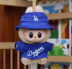 Labubu Doll Clothes La Dodgers Uniform Outfit Blue 15 17cm   la Hat   Pants  2pc