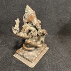 Vintage Heavy Brass Indian Hindu Statue Of Elephant God Ganesha Ganesh