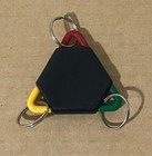 Vtg Apple Computer Logo Triangle Keychain Red Yellow Green Promo Advertising