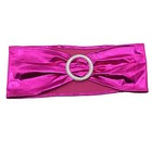 10pcs Chair Cover Stretch Band With Buckle Slider Sashes Bow Wedding Banquet    