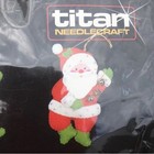 Titan Santa Ornament Kit Felt 4 Santa Ornaments Christmas Vintage 1980s Crafts