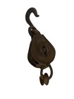 Antique Primitive Maritime Iron Pulley  Circa 1900s