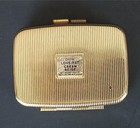 Vintage Revlon Gold Toned Compact Powder Case Glamour Beauty Pin-up