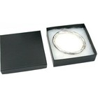 Pinstripe Cotton Filled Jewelry Gift Box Black 100pcs