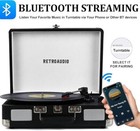 Vinyl Record Player 3-speed Bluetooth Portable Suitcase Belt-driven  white   New