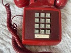 Vintage 1980s Red Western Electric Bell System Push Button Telephone Phone