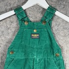 Vintage 90s Kids Osh Kosh Bgosh Green Corduroy Vestbak Overalls Size 3t Usa