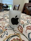 Vintage 90s Apple Computer Imac Logo Frosted Glass Mug - Macintosh Rare 