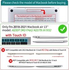 Clear Hard Shell Case With Keyboard Cover For 2020 Macbook Air 13 Inch Compatibl