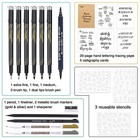 Calligraphy Pens Set  22 Pack Hand Lettering Pens Kit  Calligraphy Markers Wi   