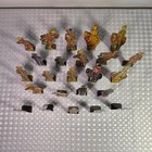 Vintage Marx Tin Litho Toy Soldiers Lot Of 24 Military Figures Artillery Rank