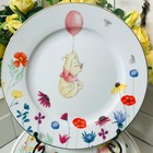 Disney Winnie The Pooh Set Salad Dinner Plate Bowl Easter Floral Spring Bees 