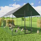 82 160 237 Ft Large Metal Chicken Coop Walk-in Poultry Cage Hen Run House Cover