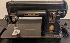 Vintage 1950 s Singer 301a Black Sewing Machine Tested   Working  No Case