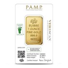 1 Oz Pamp Suisse Lady Fortuna Veriscan Gold Bar  new W  Assay 