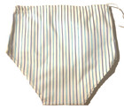 Vtg 60s Mens Blue White Striped Stretch Swim Brief Swimsuit Sz 32 Deadstock Nos