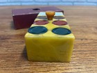 Vintage Marbled Butterscotch Catalin bakelite Poker Chip Caddy W  Chips