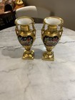19th Century Dagoty A Paris Hand Painted Porcelain Urn Vases  Pair