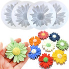 4 Pcs Daisy Flower Silicone Molds For Candles  3d Flower Candle Mold Silicone   