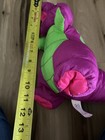 Vintage 1992 Fisher Price Puffalump Dino Roars Dinosaur Purple Plush T-rex Green