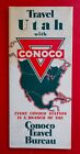 Vintage 1940  Travel Utah With Conoco  Highway   Road Map  Excellent Condition