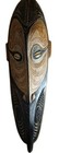 Hand Carved Wood Mask Wall Sculpture Shell Eyes 24 