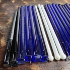 Vintage Glass Swizzle Stick Cocktail Drink Stirrers-amber-green-blue-lot Of 31