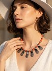 Antique North Africa Berber Moroccan Museum Silvered Coral Antique Necklace Rare
