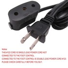 110v  122 Single Lead Power Cord For Singer 15-91 201 301 401 401a 403 206k 306k