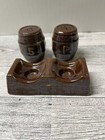 Vintage Japan Enesco Beer Barrels Ceramic Salt   Pepper Shaker Set 