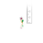 14kt Solid Gold Kids Flower Screwback Stud Earrings  small 